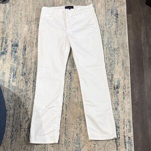 White Straight-Leg Pants